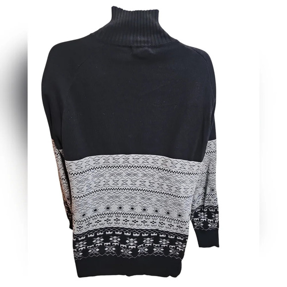 Andres Velasco Large Black Gray Buckle Neck Sweater Undergear Rare Gothic Isle - Picture 4 of 7